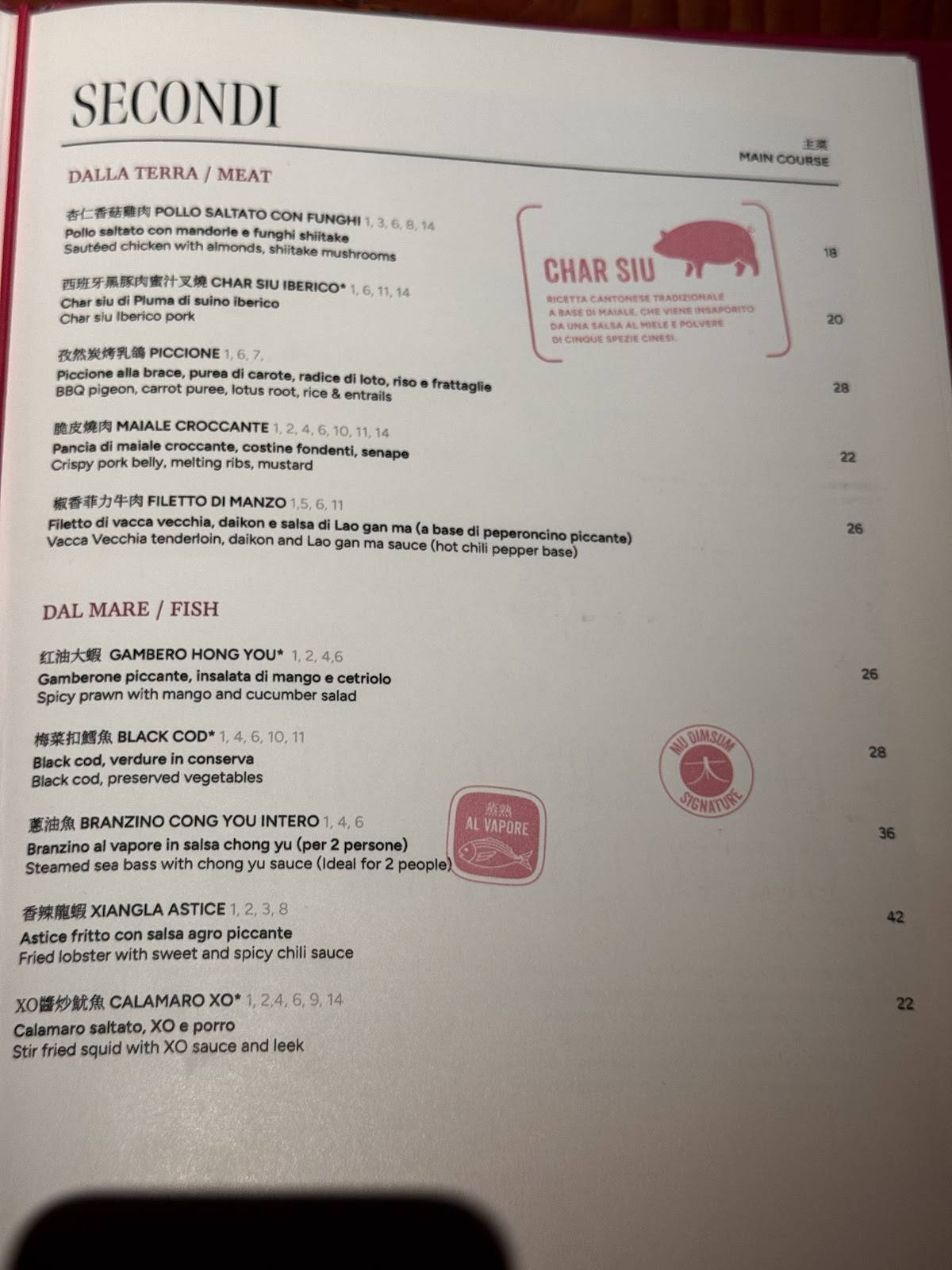 Menu di MU dimsum 