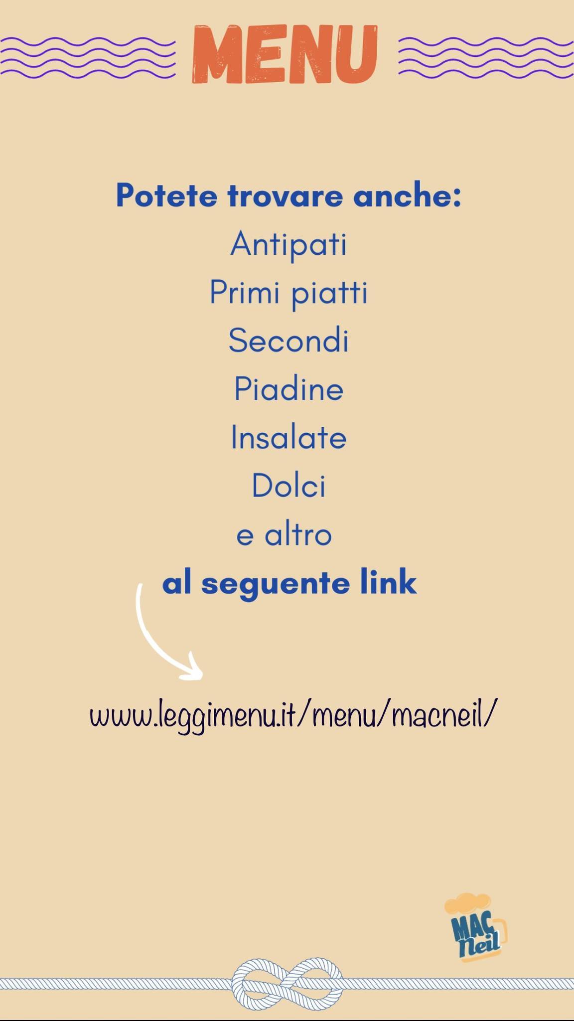 Menu di Mac Neil 
