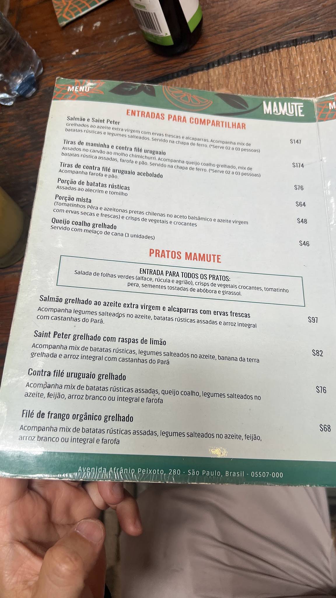 Mamute Frutaria & Restaurante cardápio