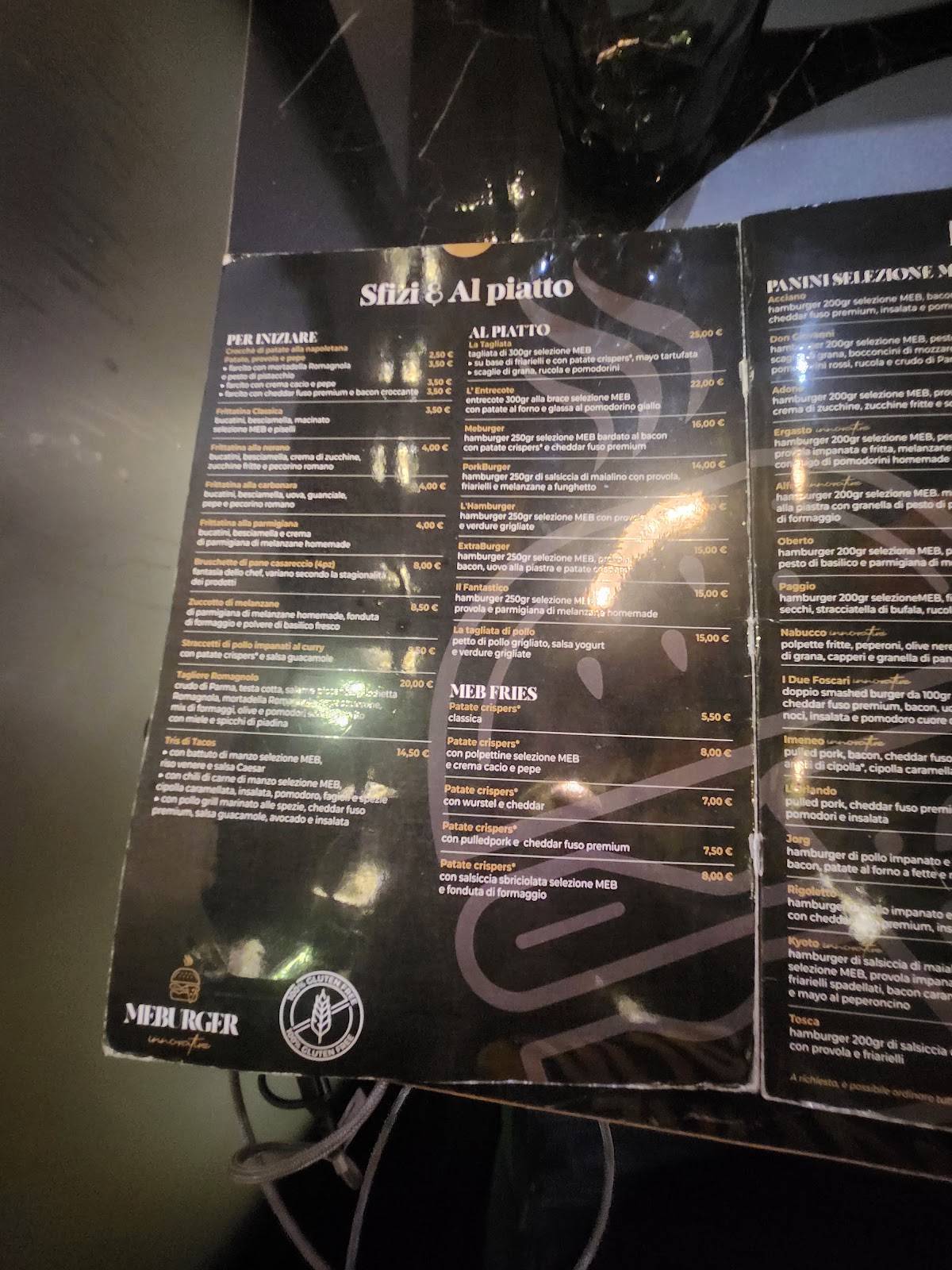 Menu di Meburger Innovative 