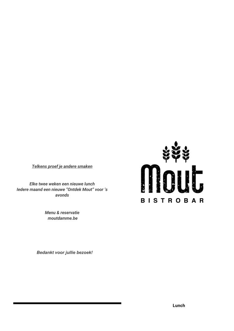 Menu de Mout