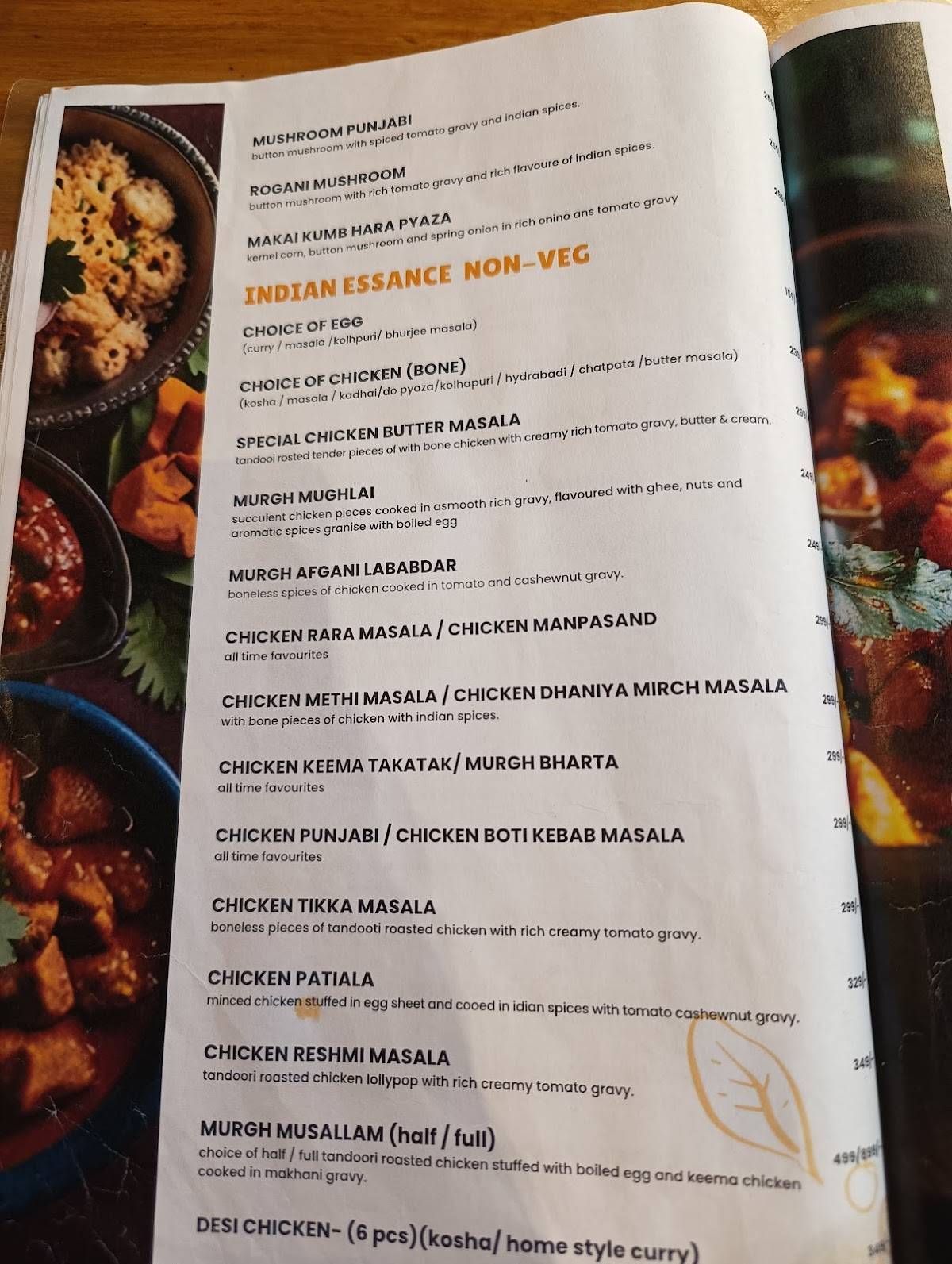NAMASTE BARIPADA menu