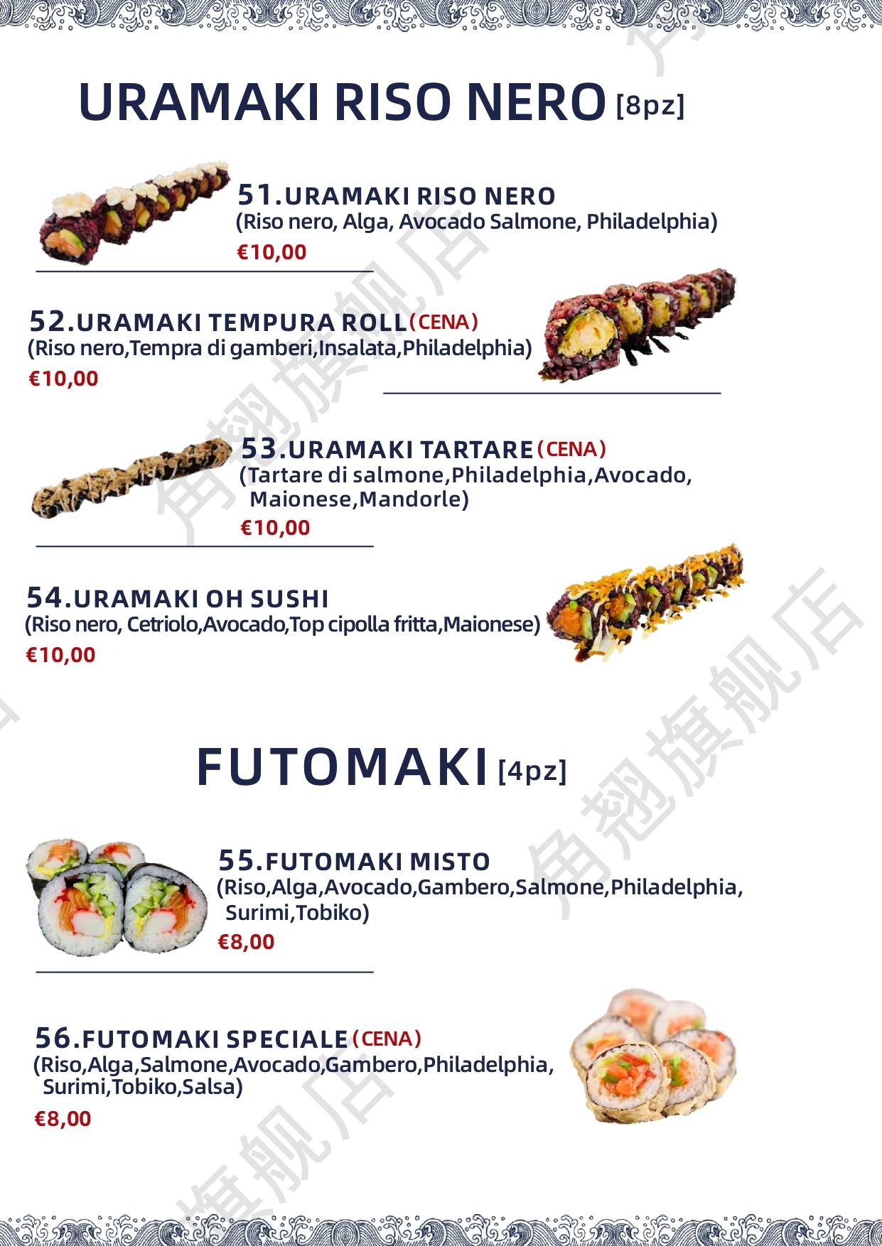 Menu di Ristorante Oh Sushi 