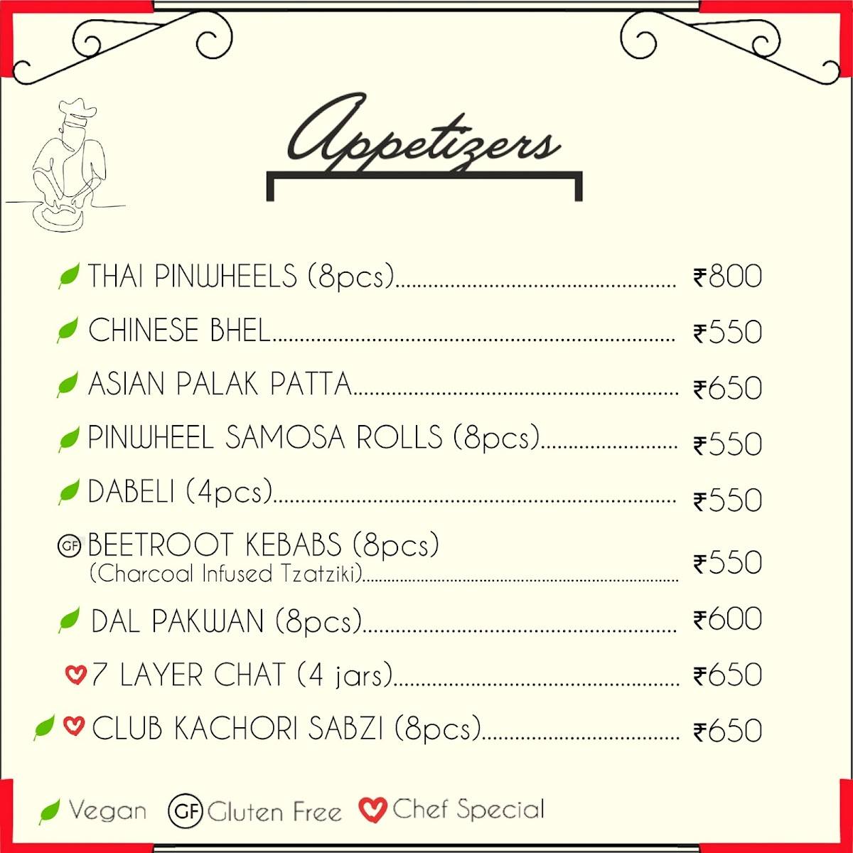 OUT Bari - Once Upon a Table menu