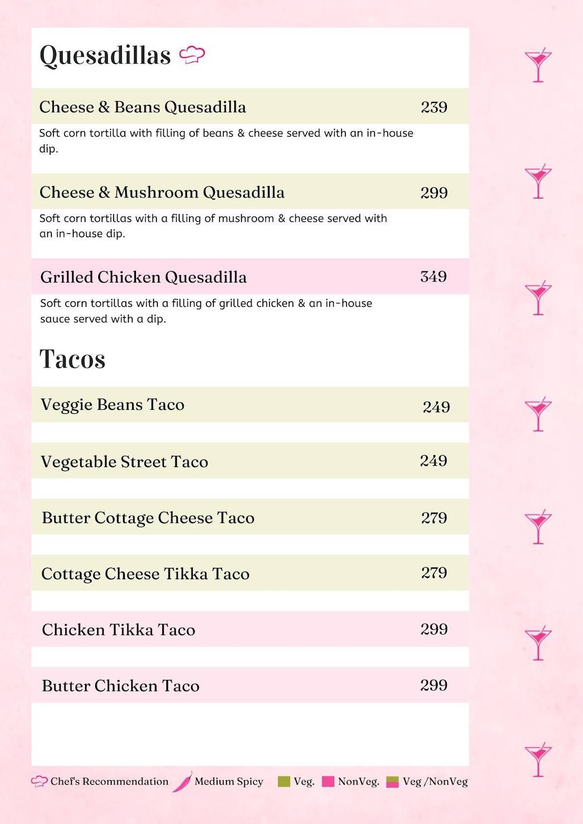 PINK MARTINI By Punjab Mail menu