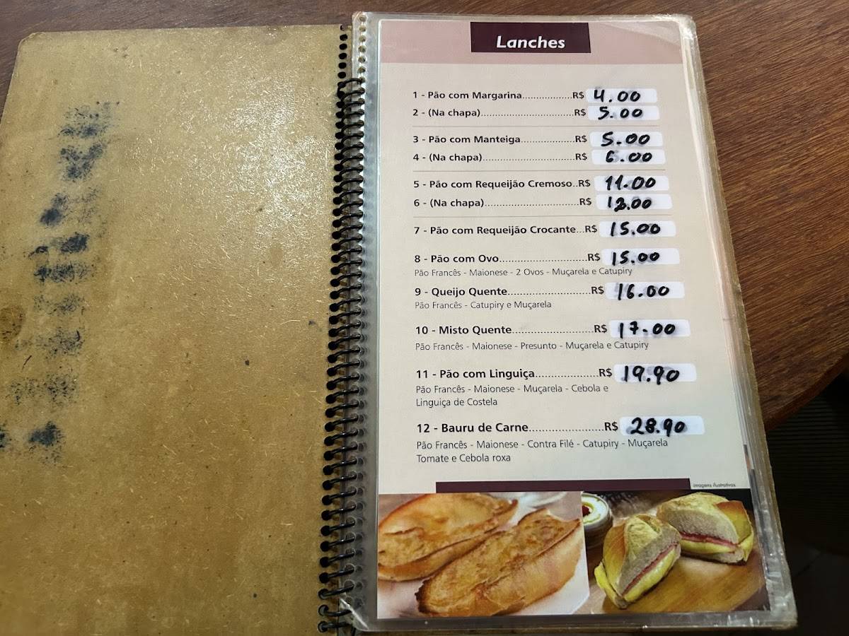 Padaria E Confeitaria Santa Fé cardápio