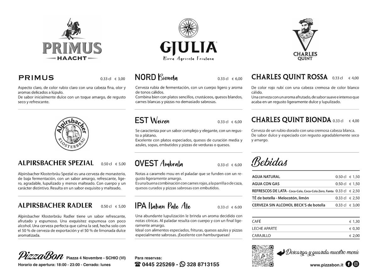 Menu di Pizza Bon Di Giarraffa Francesco Paolo 