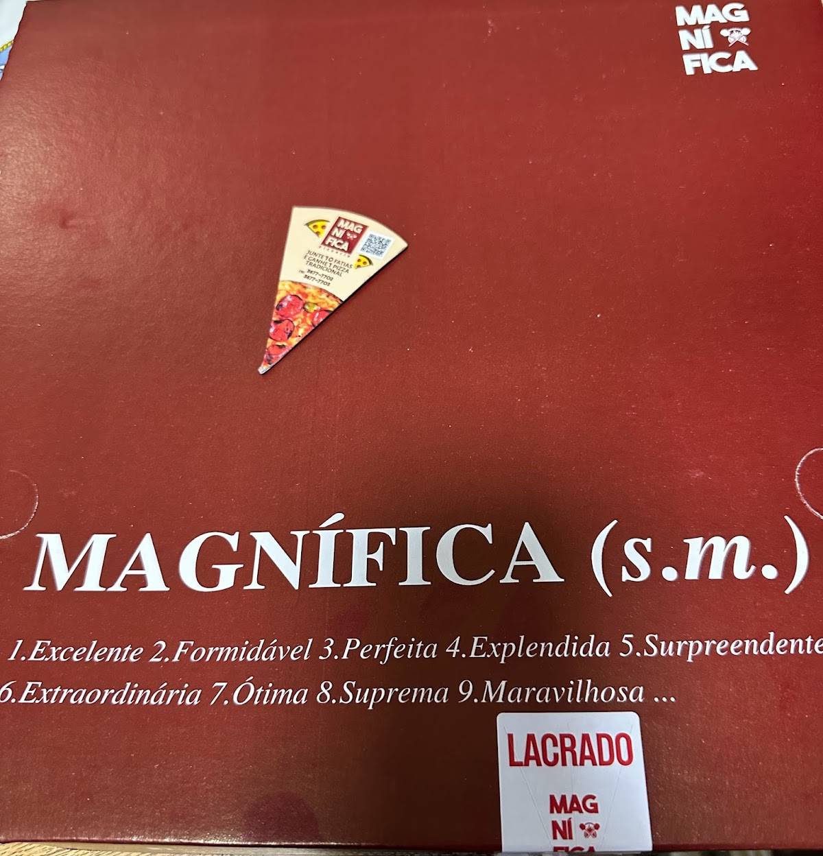 Magnífica Pizzaria cardápio