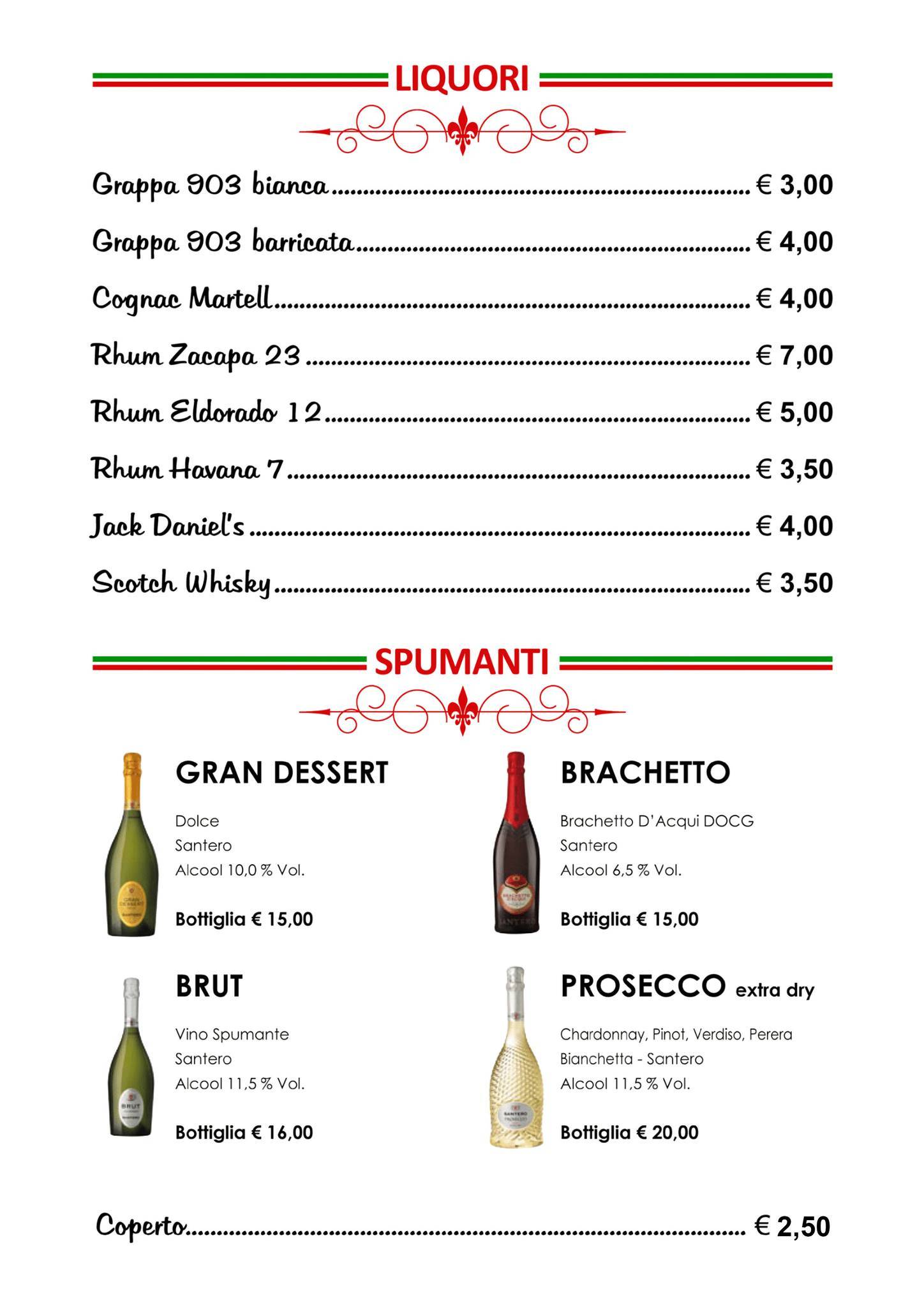 Menu di Pizzeria Malu' 