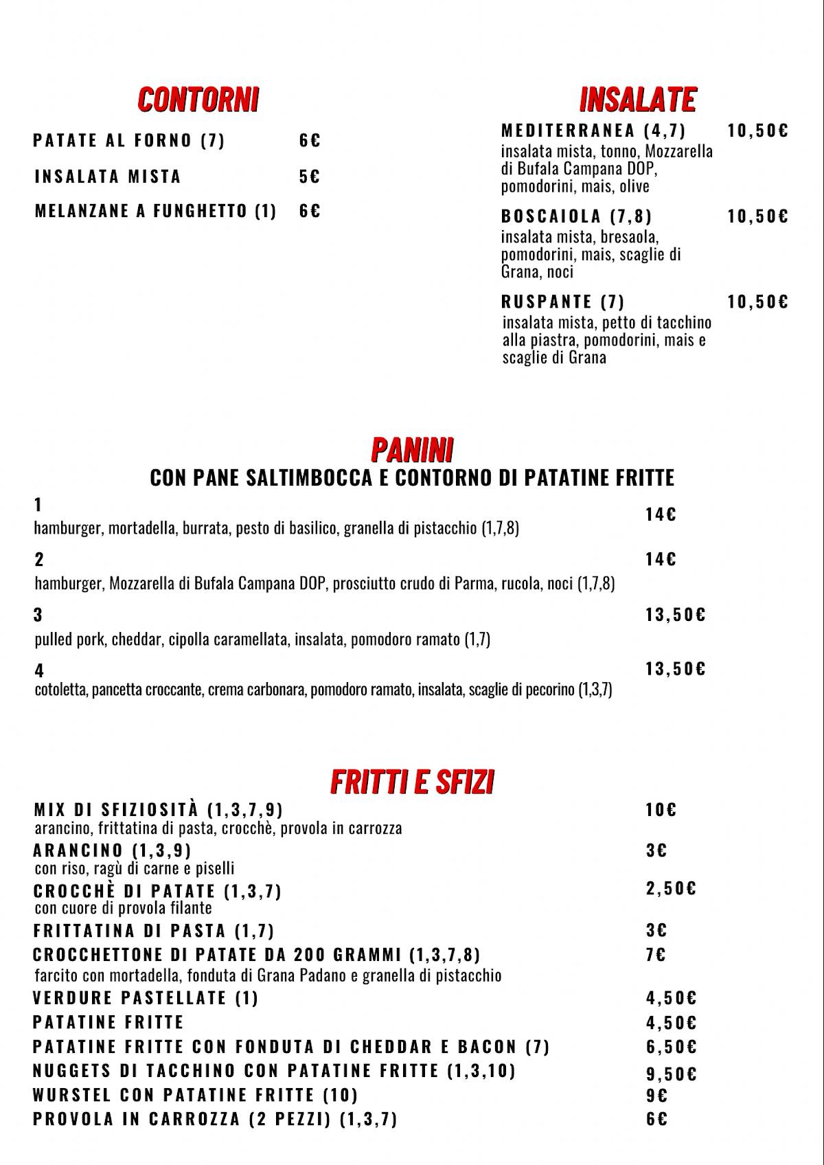 Menu di Putipù 