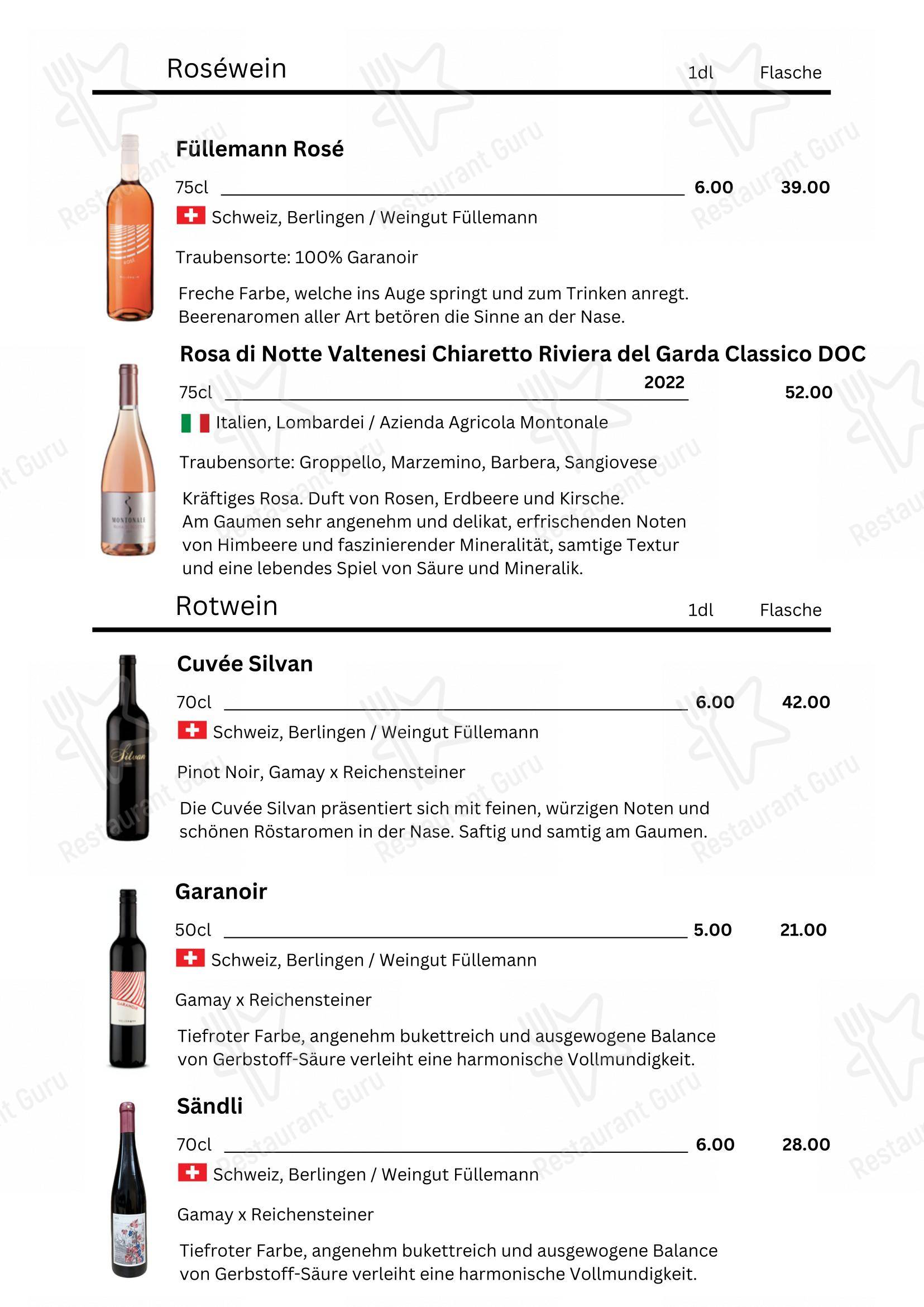 Menu di Restaurant Pizzeria zum Schiff - 菜单