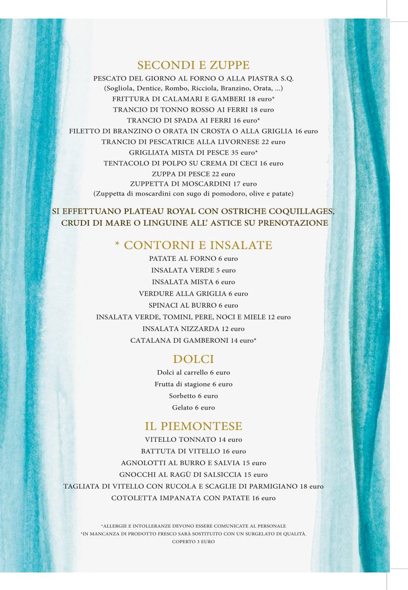Menu di Pollastrini dal 1911 Trattoria di Mare 