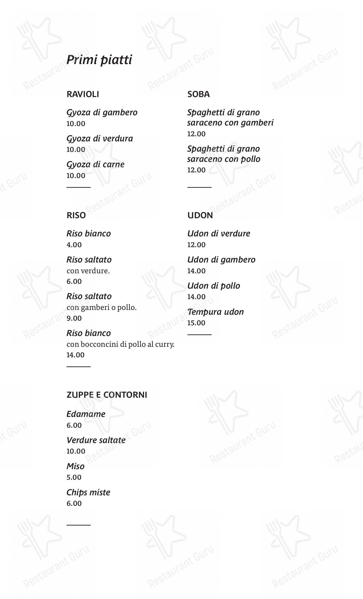 Menu per QOR - Ristorante Giapponese - Milano ristorante