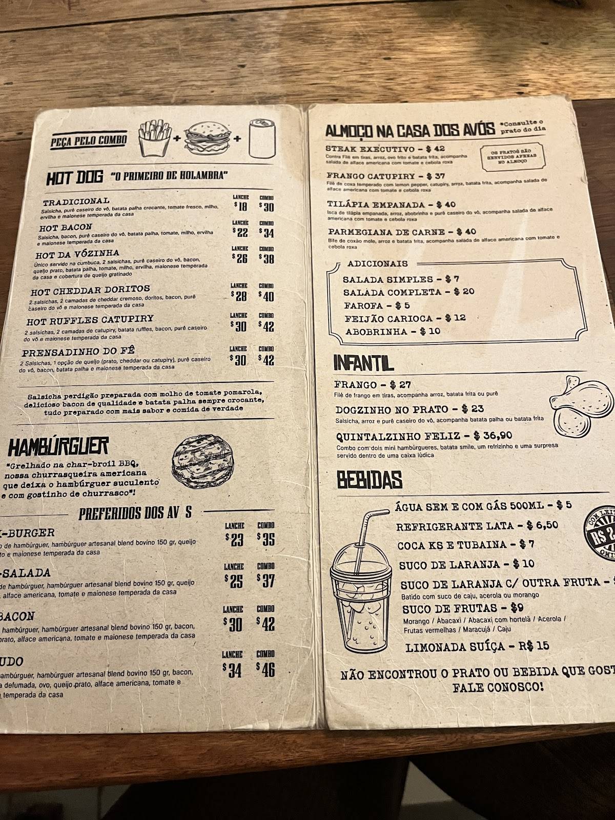 Quintal Dosavós Gastrobar cardápio
