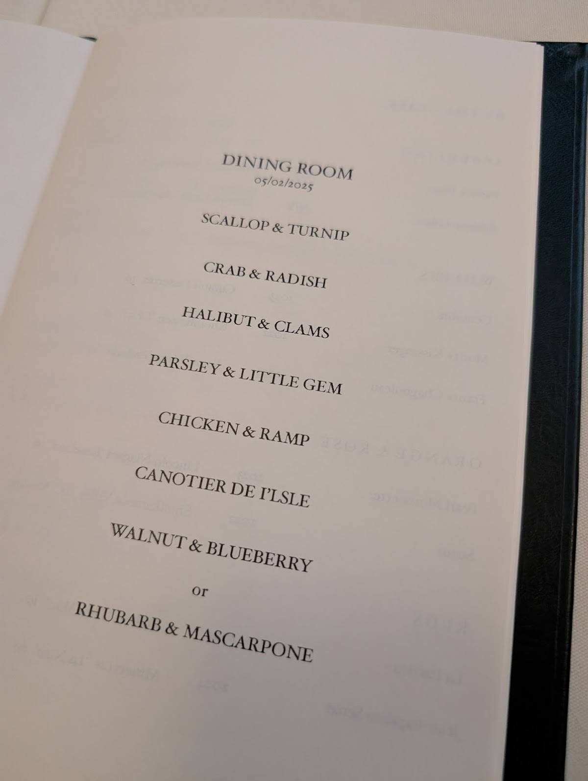 Menu de Restaurant 20 Victoria
