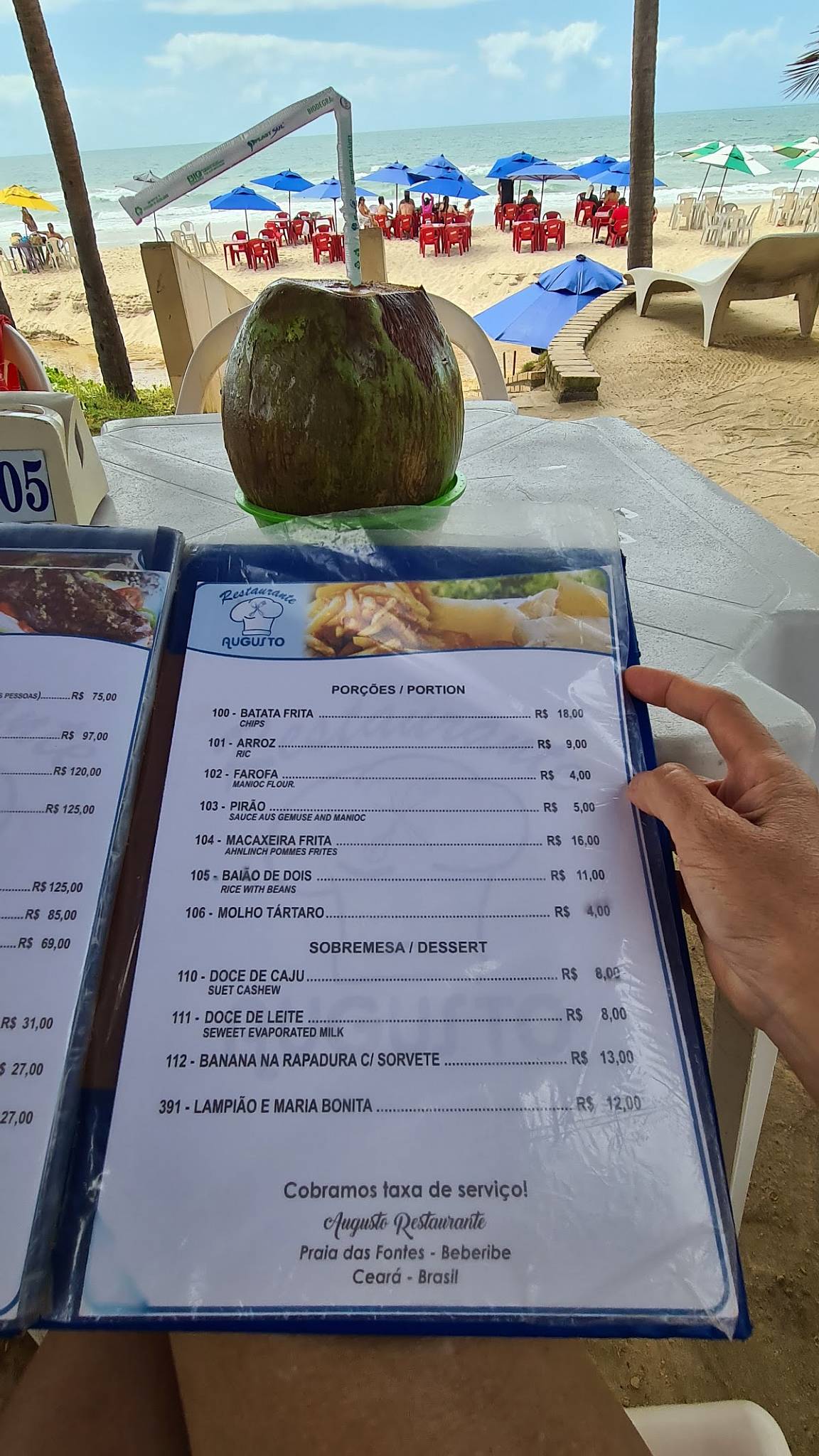 Restaurante Augusto & Pousada cardápio