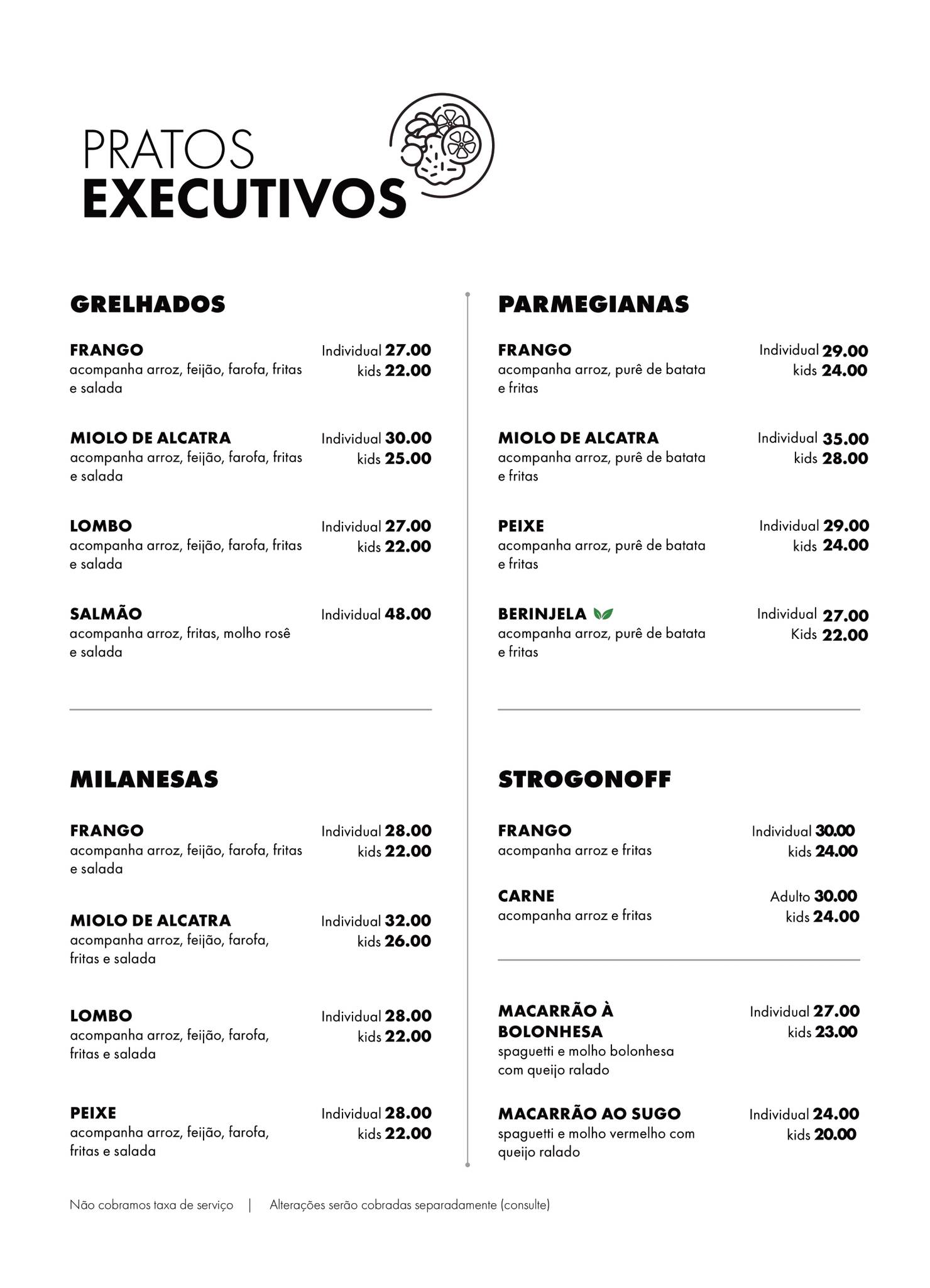 Restaurante Mensorê cardápio