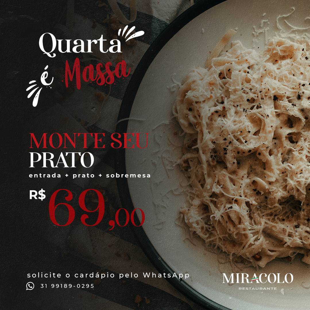 Restaurante Miracolo cardápio