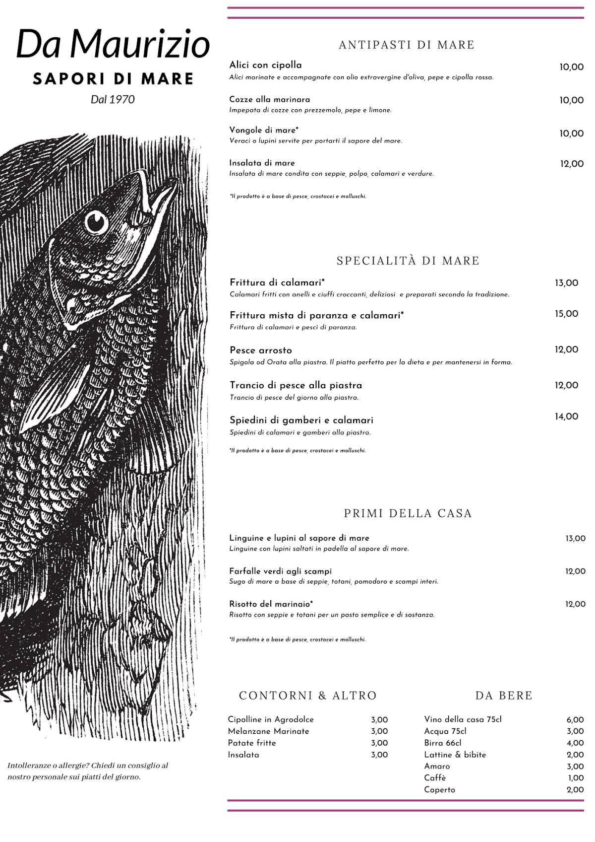 Menu di Ristorante da Maurizio 