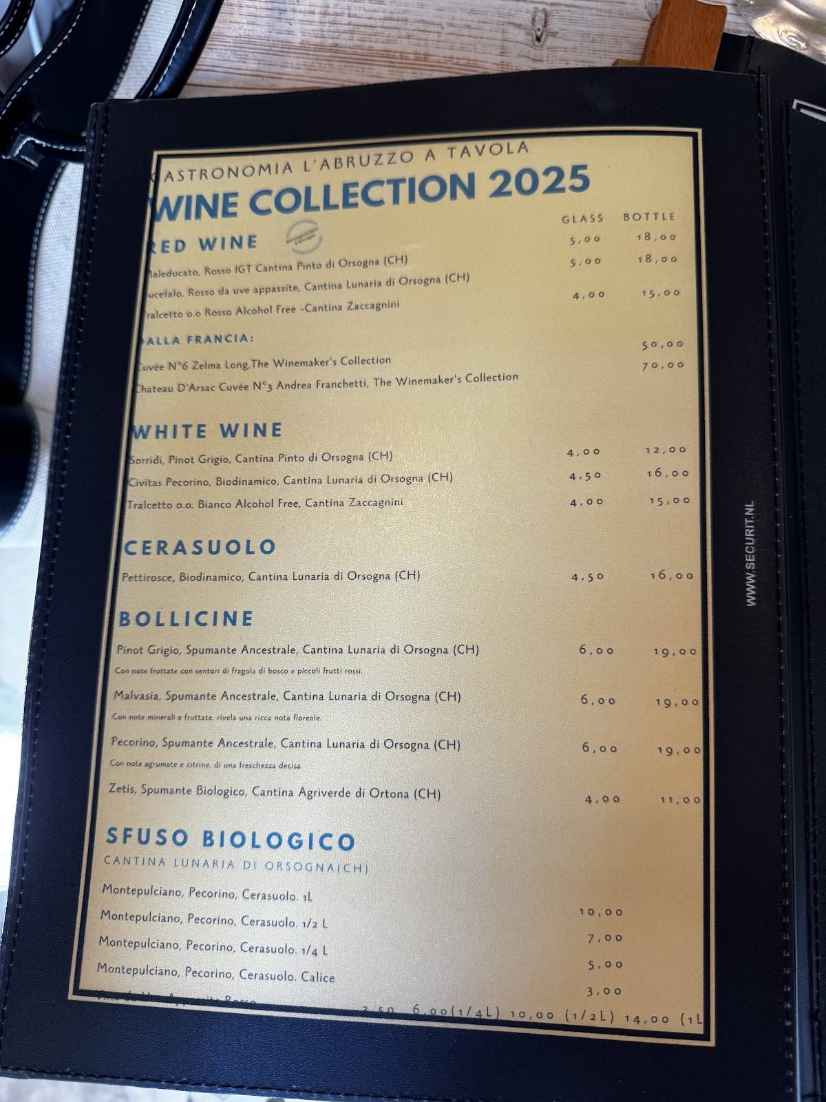 Menu di L'Abruzzo A Tavola 