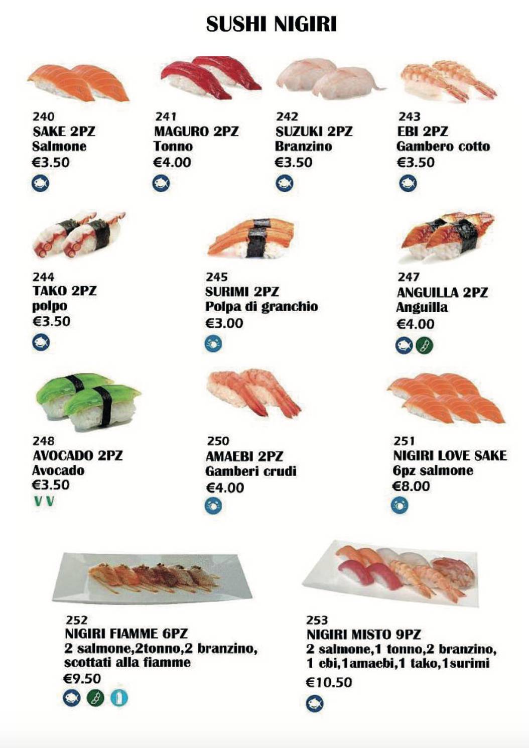 Menu di Ristorante Meiling 