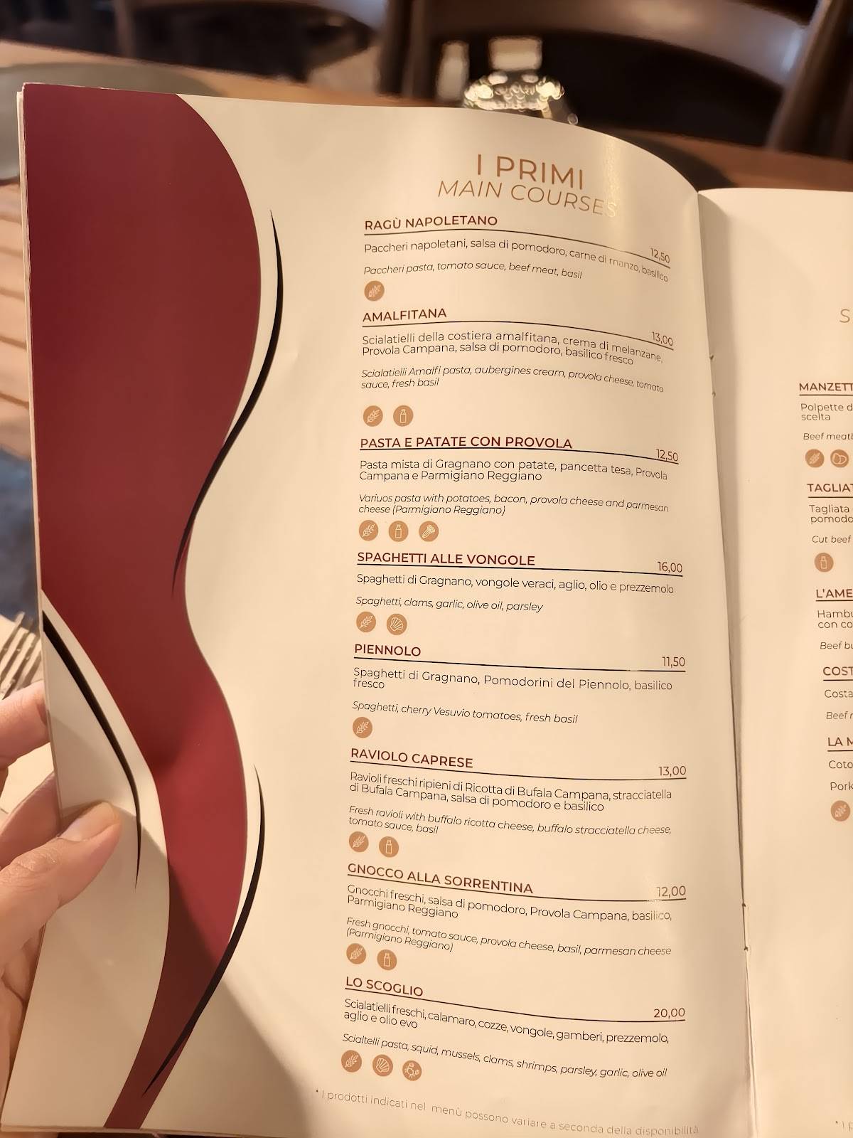 Menu di Ristorante Napoli Centrale 