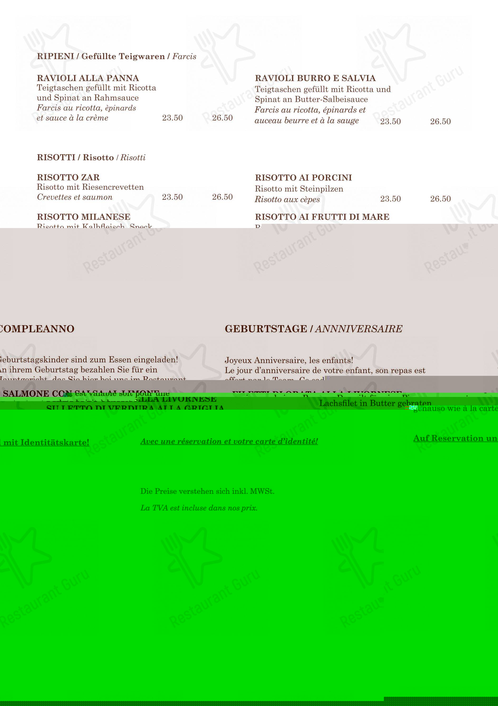 Menu di Ristorante Pizzeria Al Capone - Menu