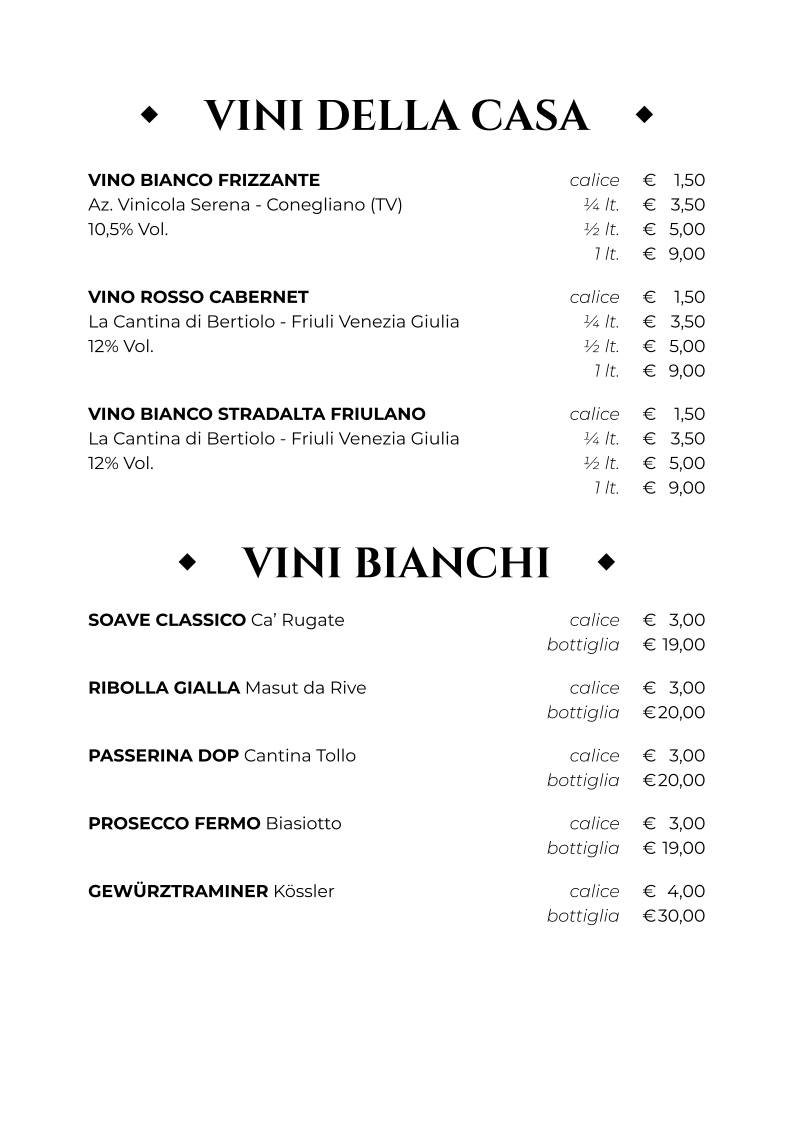 Menu di Ristorante Pizzeria Livia 
