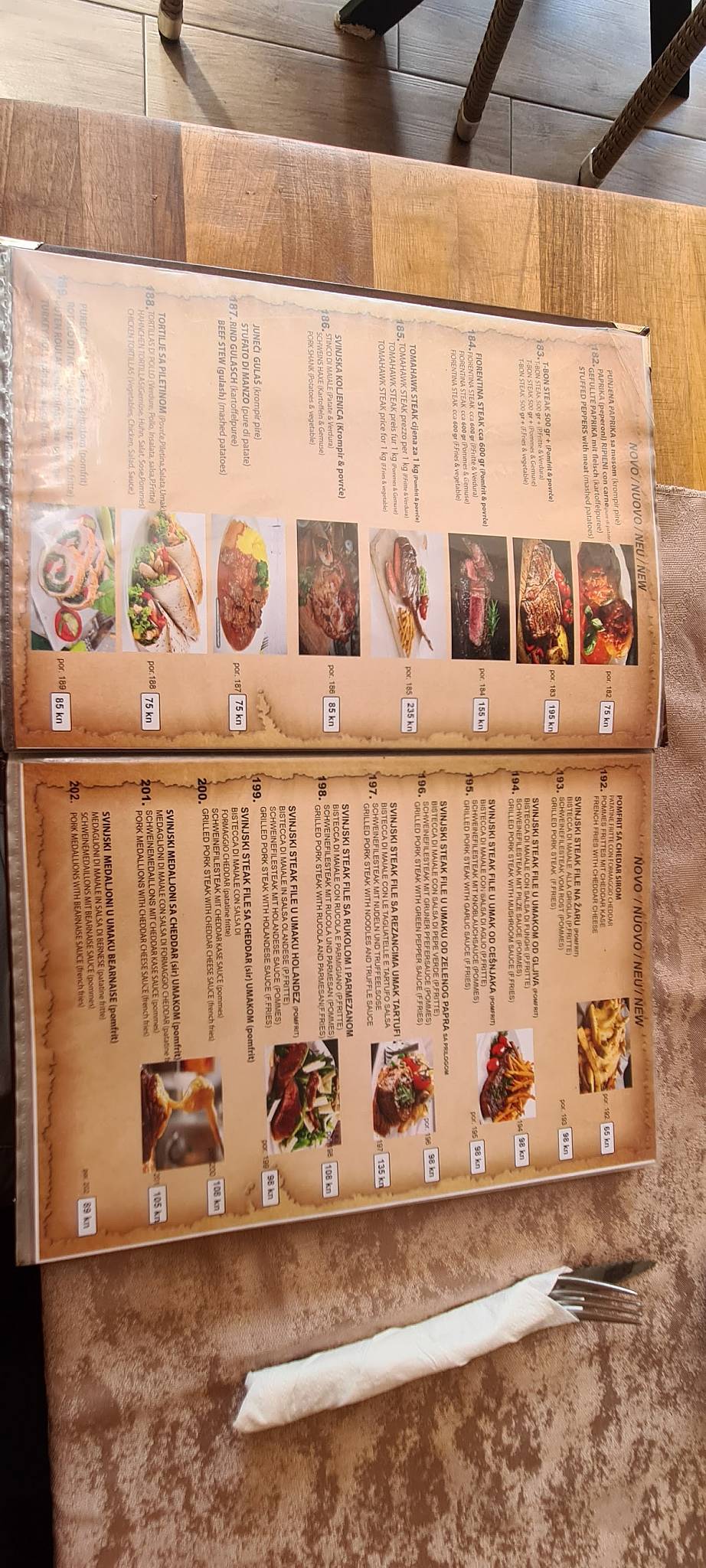 Menu di Restaurant Rotonda 