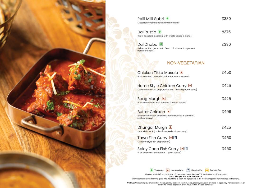 Rustic - Inspired Kitchen menu