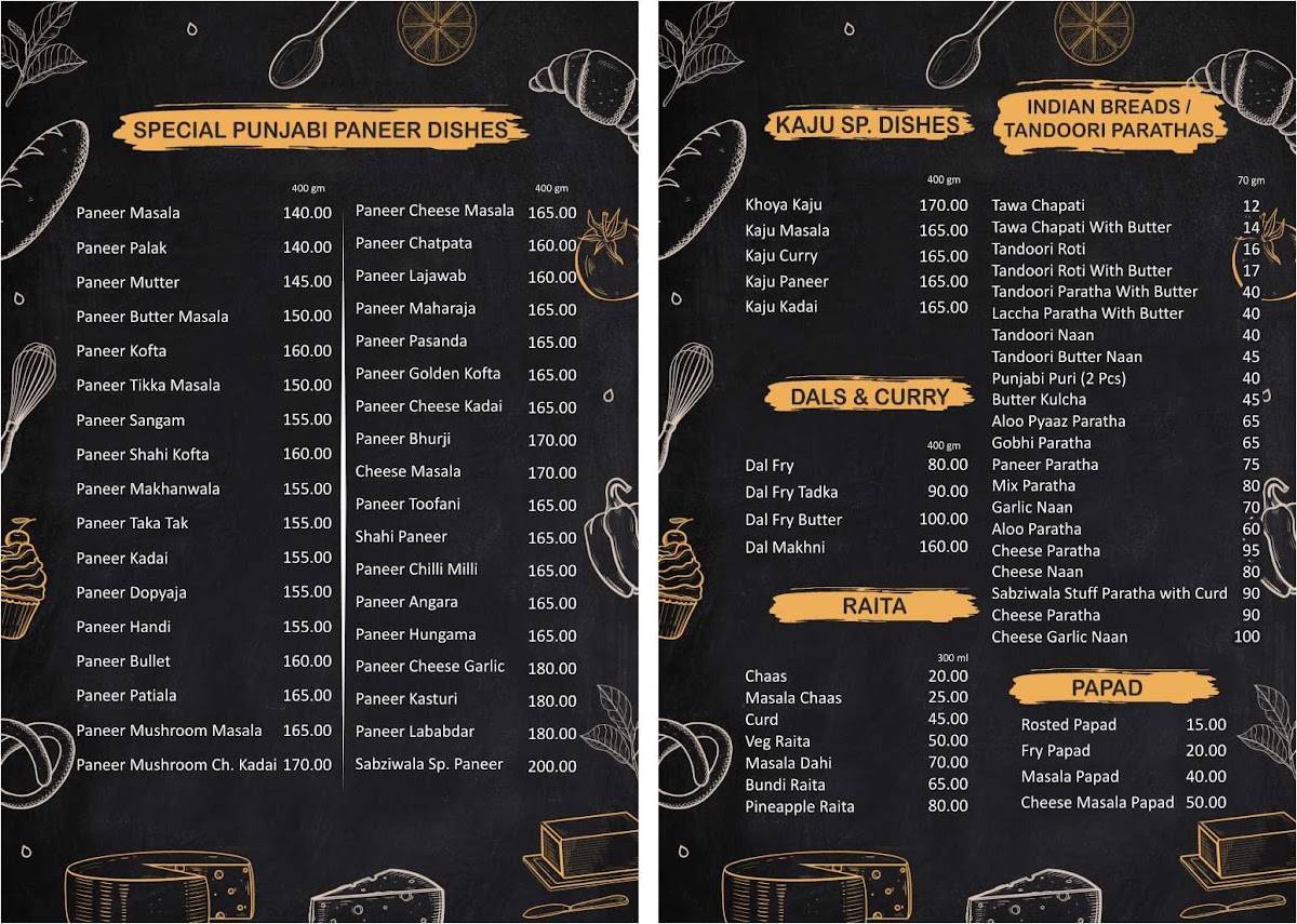 Restaurant Sabziwala Daman - Best Veg Restaurant In Daman menu