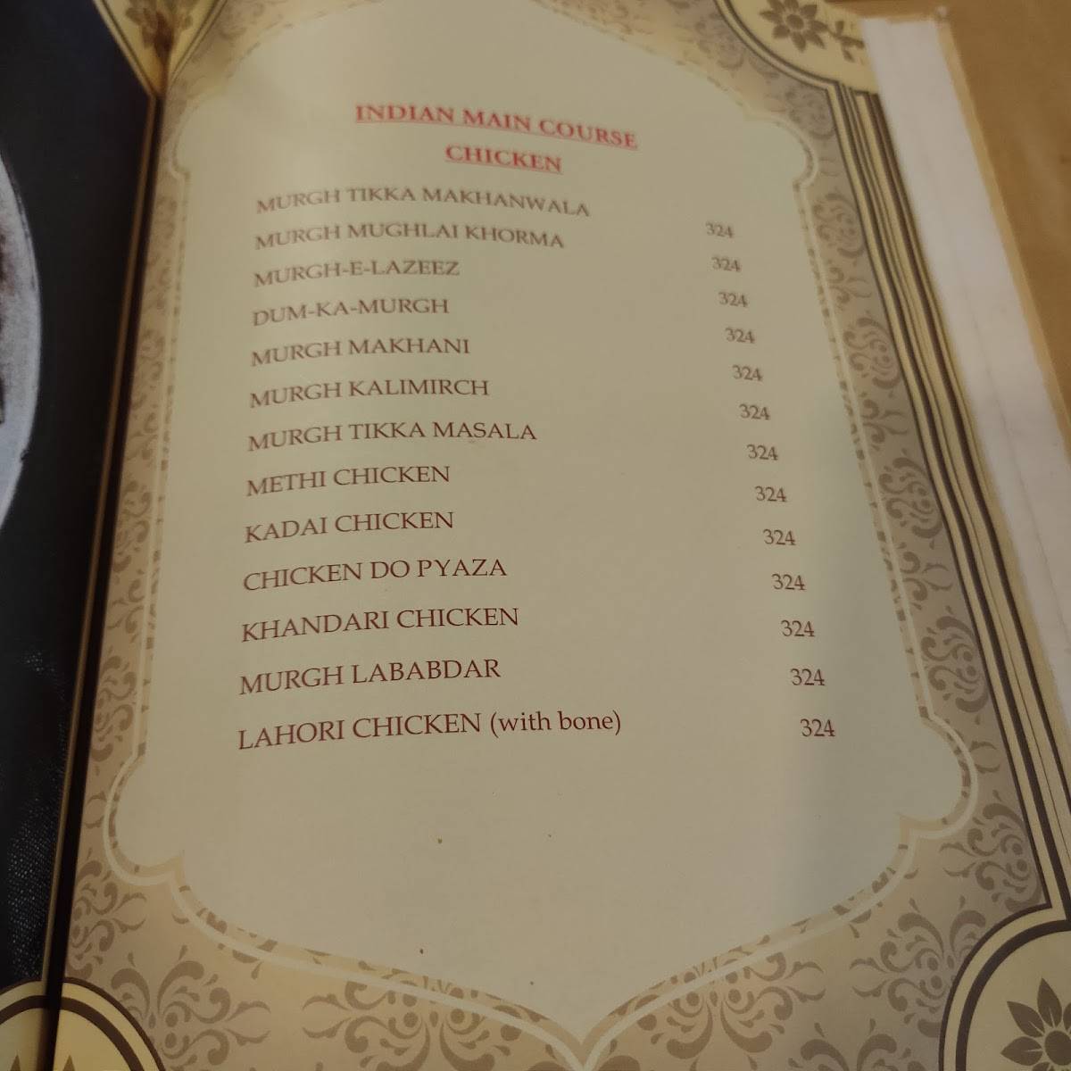 Sarvi Food Court menu