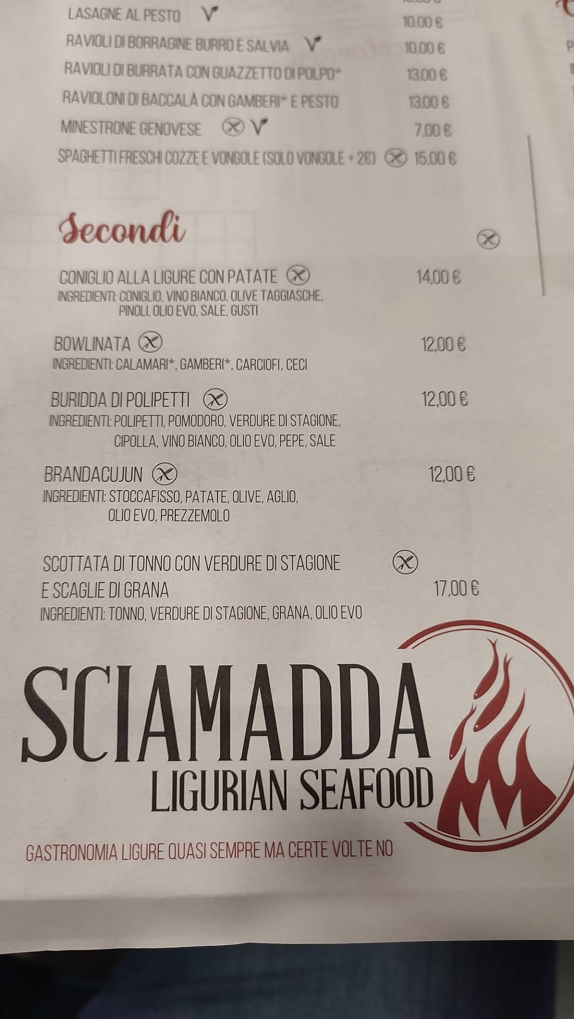 Menu di A6 Sciamadda 