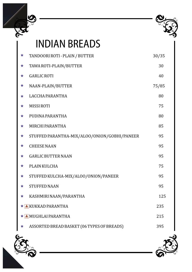Silver Spoon Restaurant menu