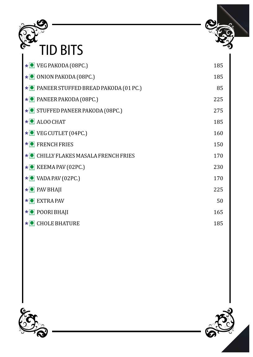 Silver Spoon Restaurant menu