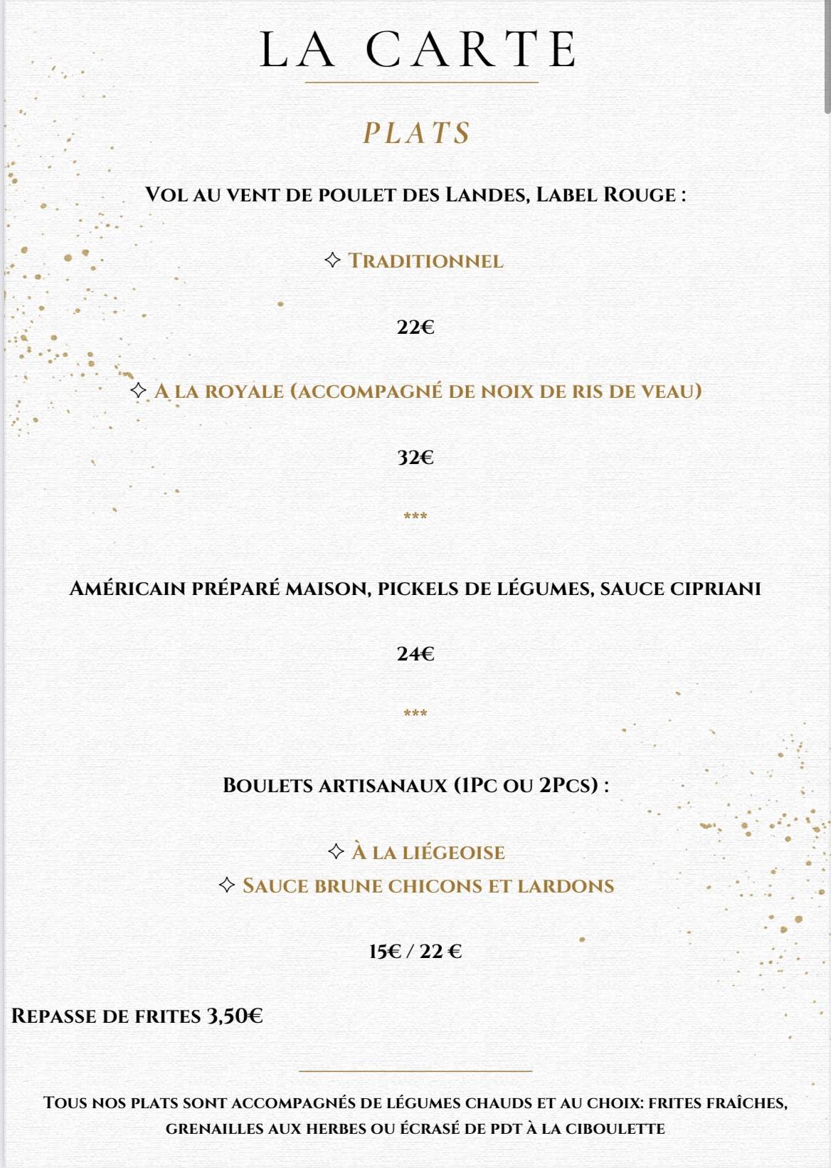 Menu de Simplement Restaurant