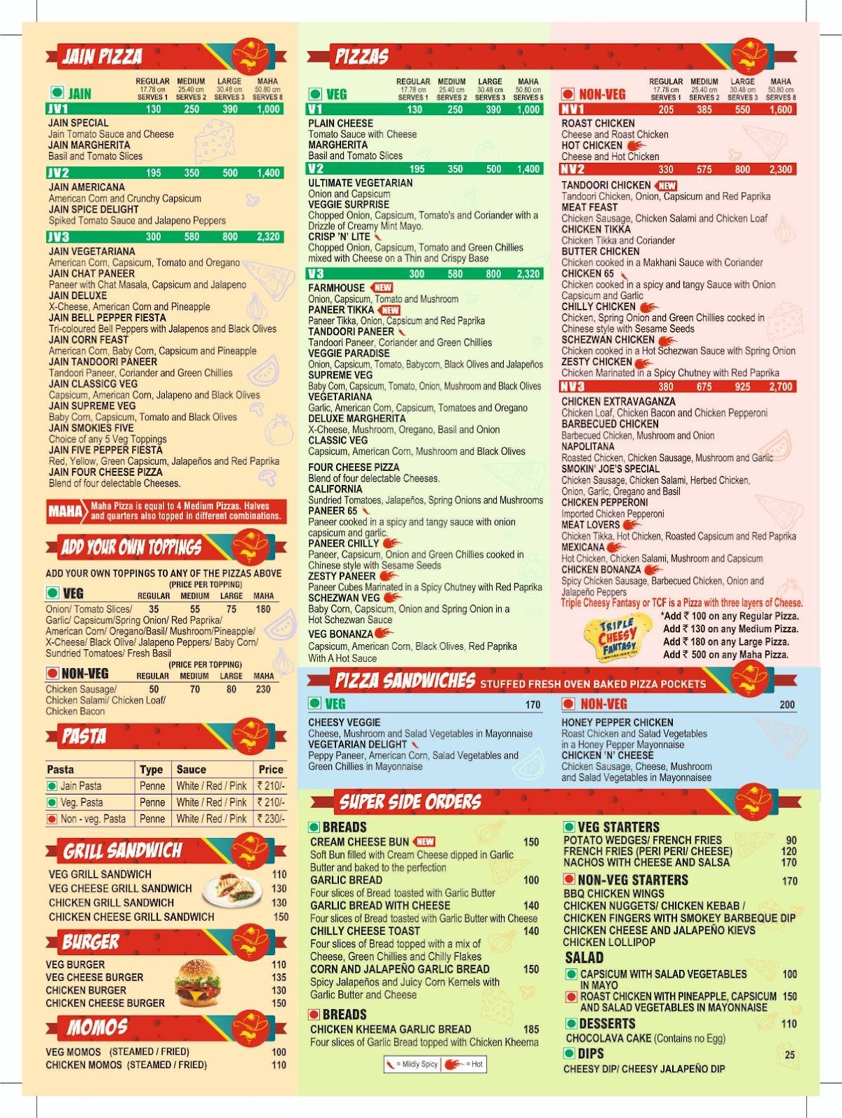 Smokin' Joe's Pizza menu