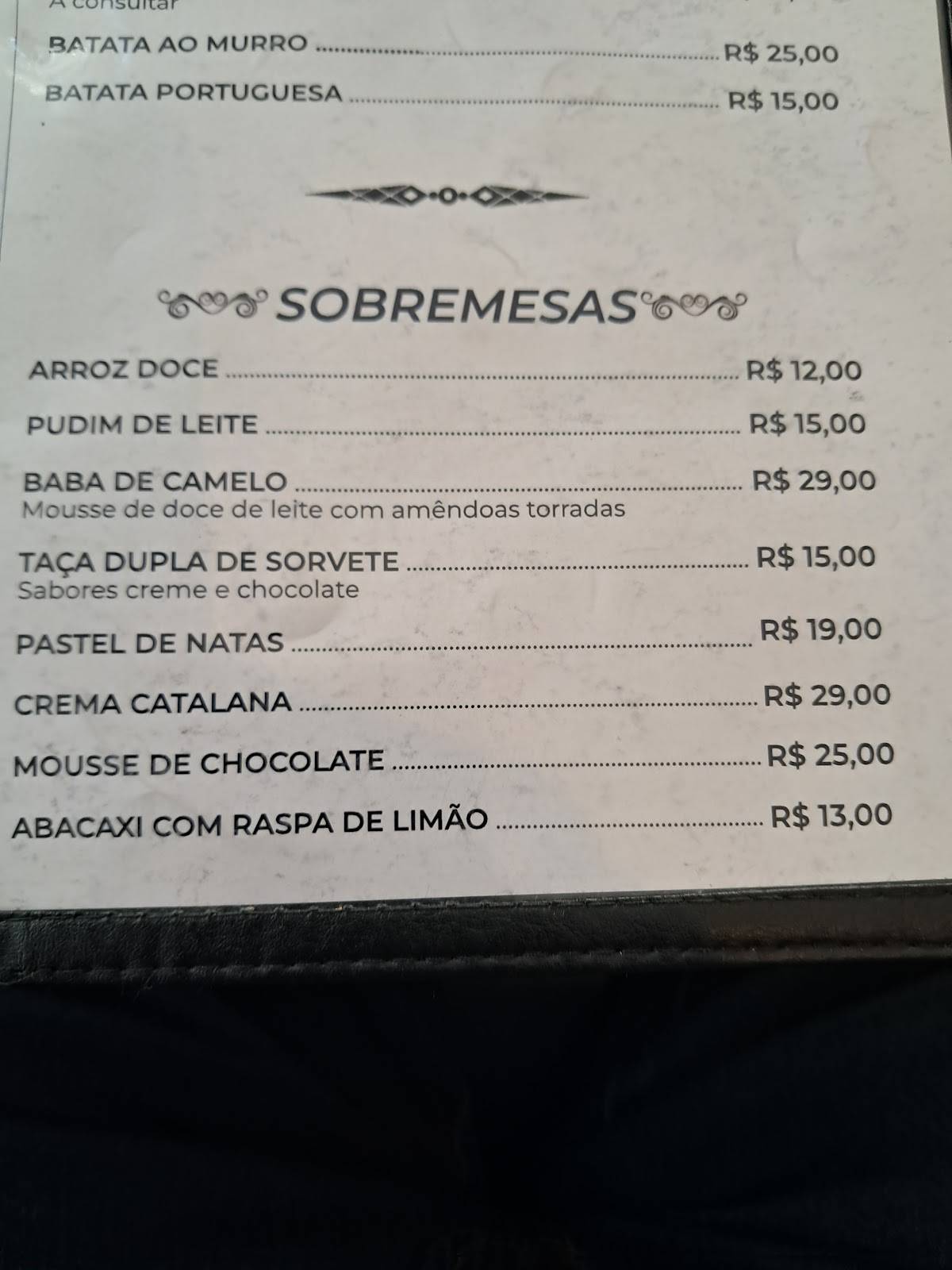 Solar Da República cardápio