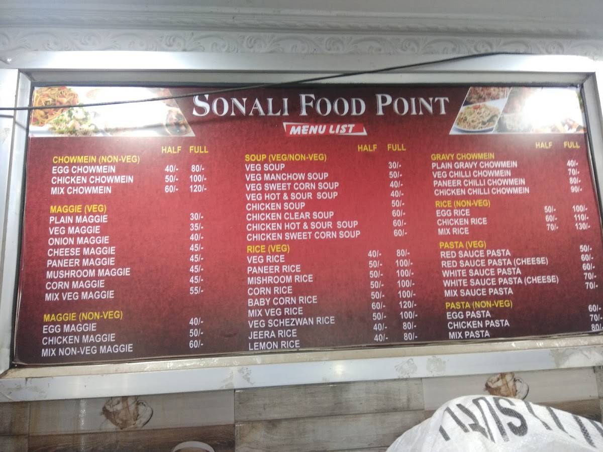 Sonali Food Point menu
