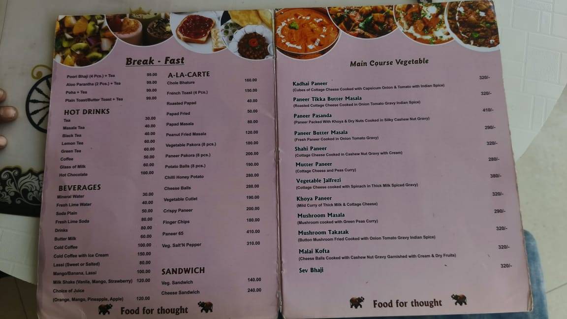 Sour n Spicy Restaurant (Hotel Tara Palace) By Goyal Hoteliers - Best Restaurant in Agra Restaurant in Agra menu