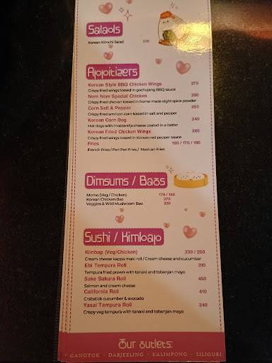 Sumi Nom Nom Bakery and Korean Cafe City Center Mall Siliguri menu