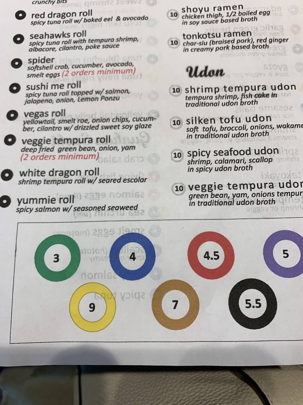 Menu at Sushi Me restaurant, Bellevue, 156th Ave NE STE 145