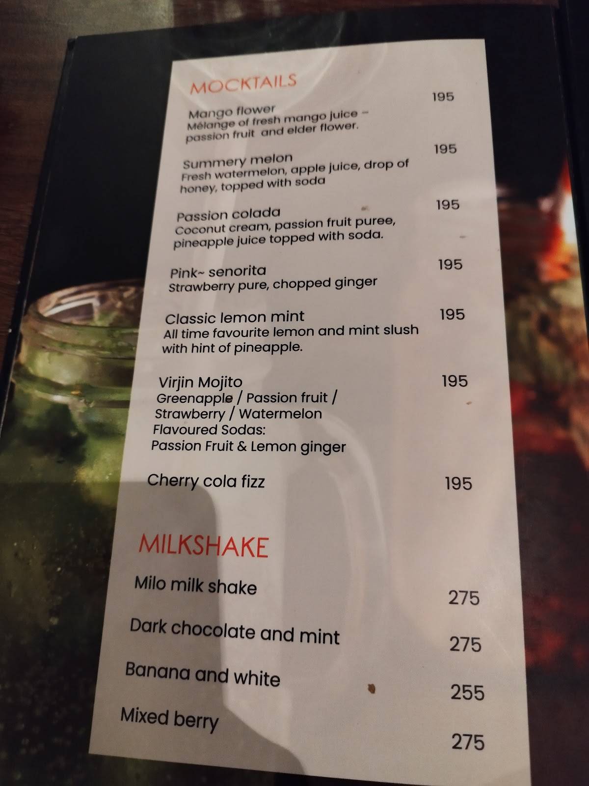 Sushi in a Box menu