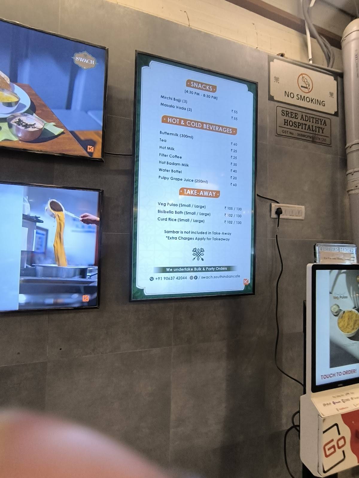 Swach South Indian Cafe - Madhapur menu