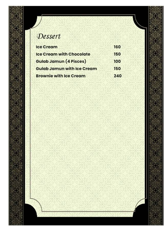 THE STORY CAFE & RESTAURANT menu