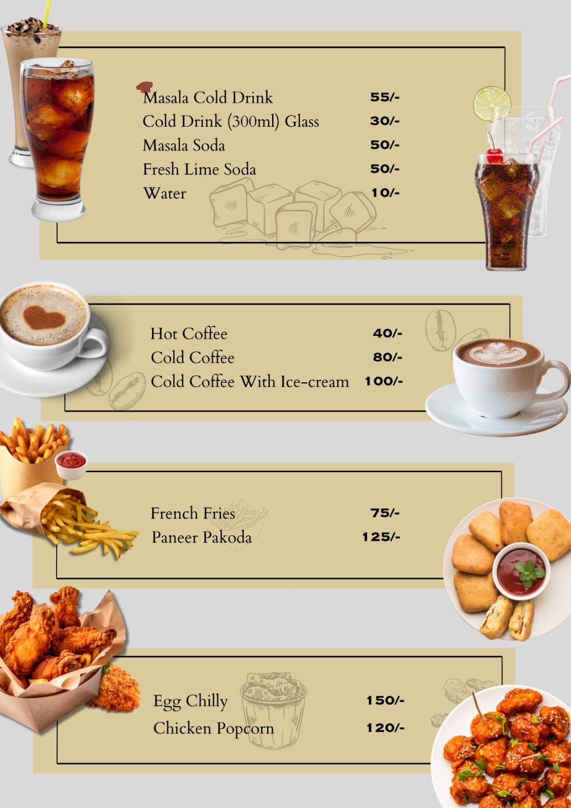 Taste Match Restaurant menu