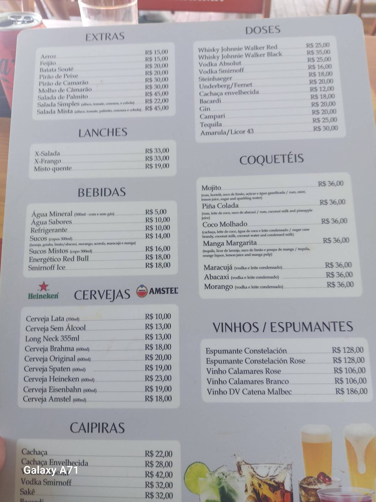 Terra Santa cardápio