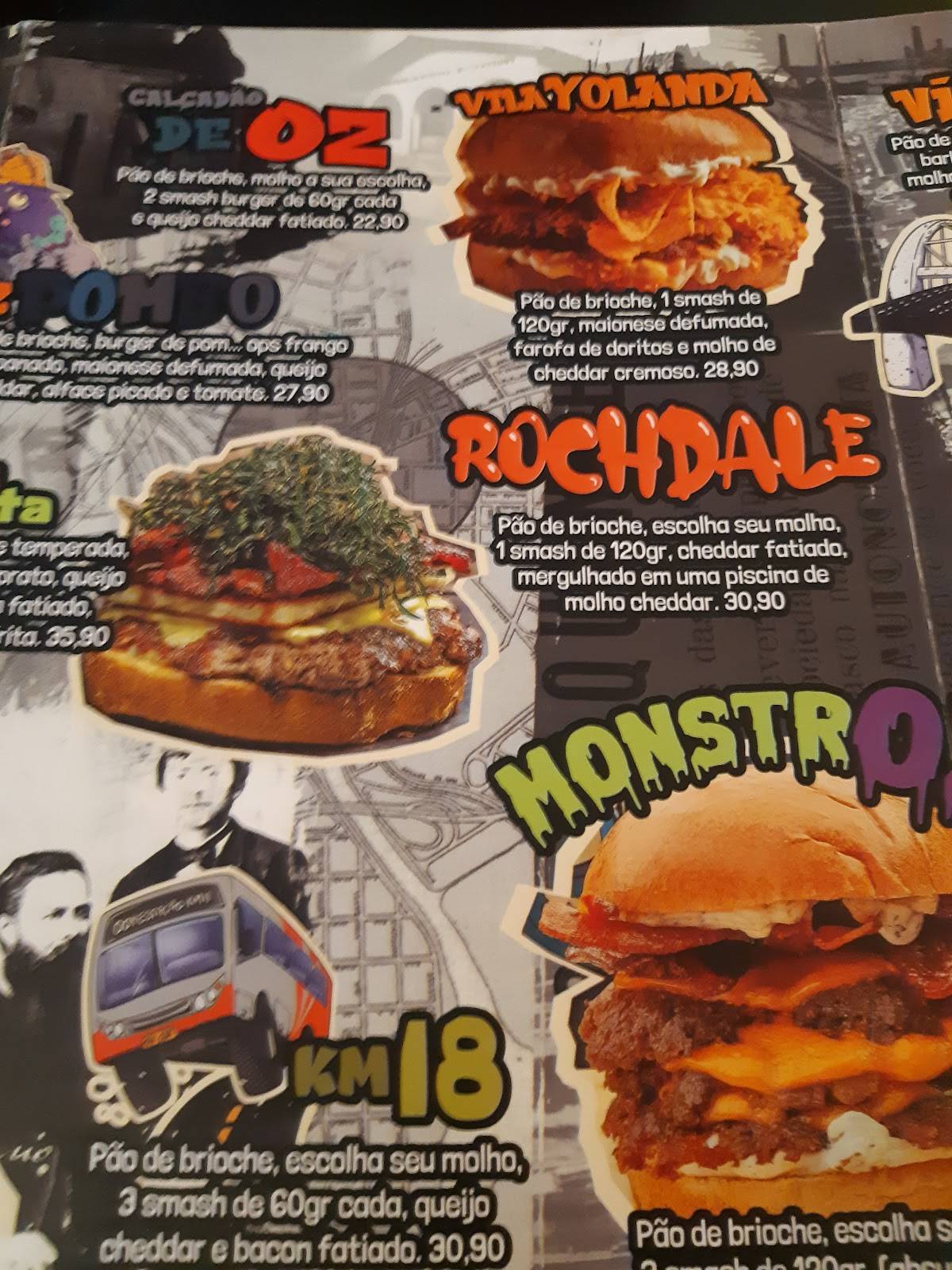 The Oz Smash Burger cardápio