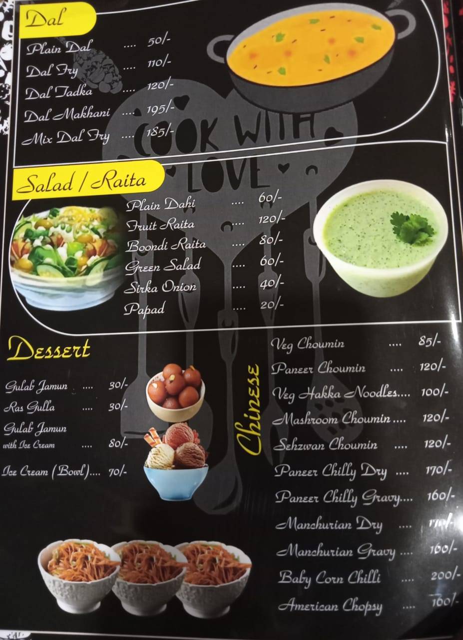 Tikka ' N ' TALKS menu