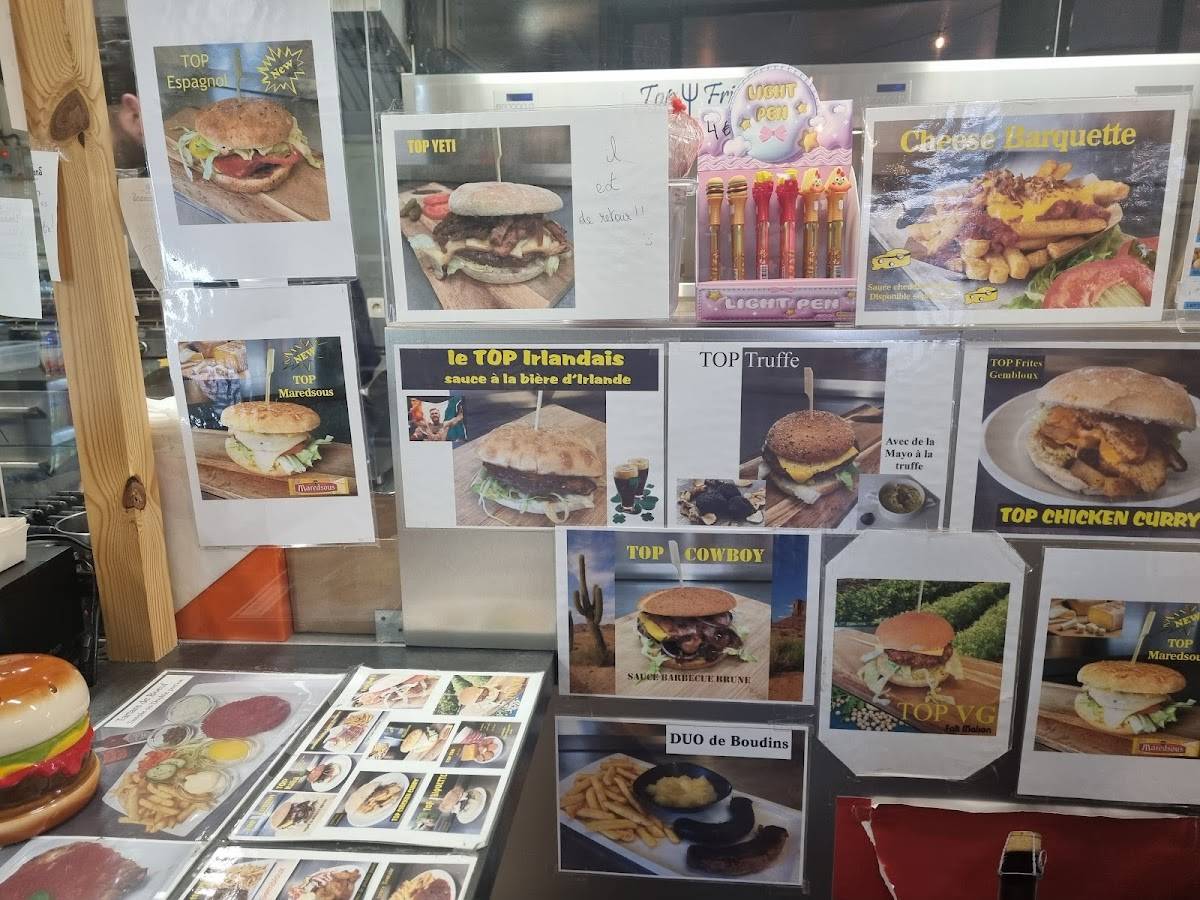 Menu de Top Frites Gembloux